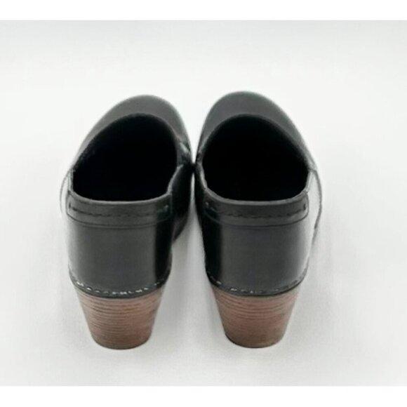 Dansko Womens Black Leather Clogs With‎ Stud Detail & Wood Heel Size 11.5 - Picture 3 of 7